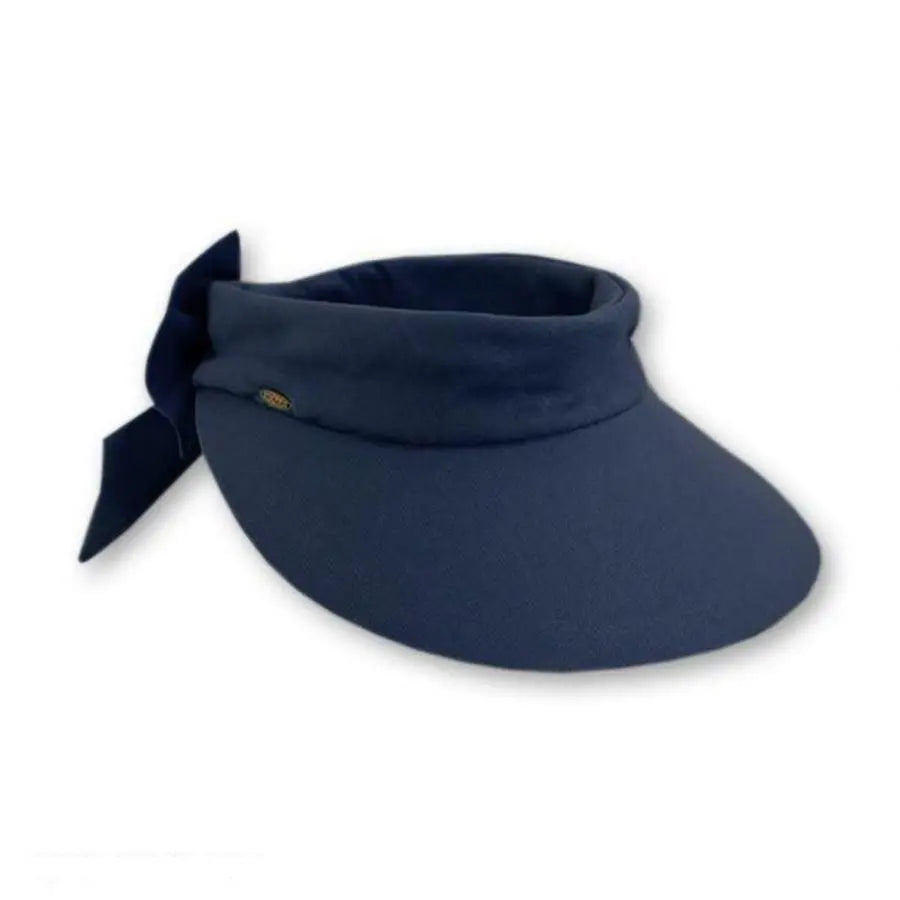 Scala- Adjustable BackBow Navy Visor (Style#: V25) Scala