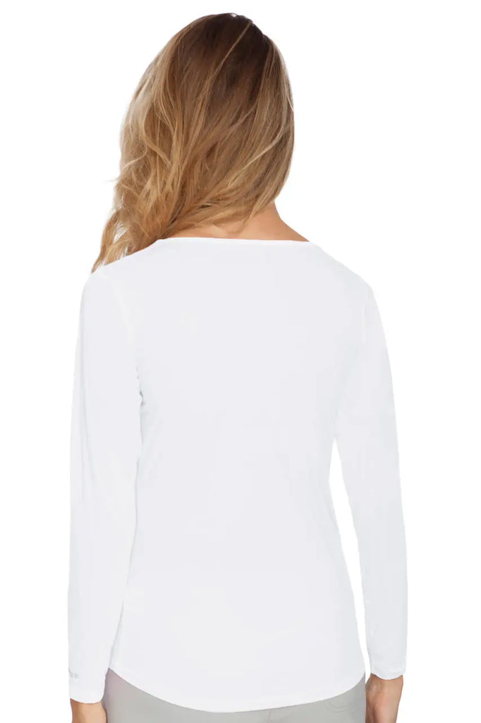 Jamie Sadock- Sunsense Long Sleeve Vneck Top White (Style#: 61127) Jamie Sadock