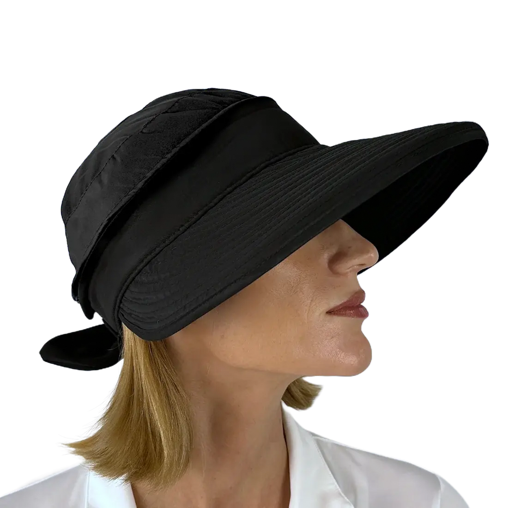 Ladies Convertible Sun Hat Black For the Love of Golf Naples