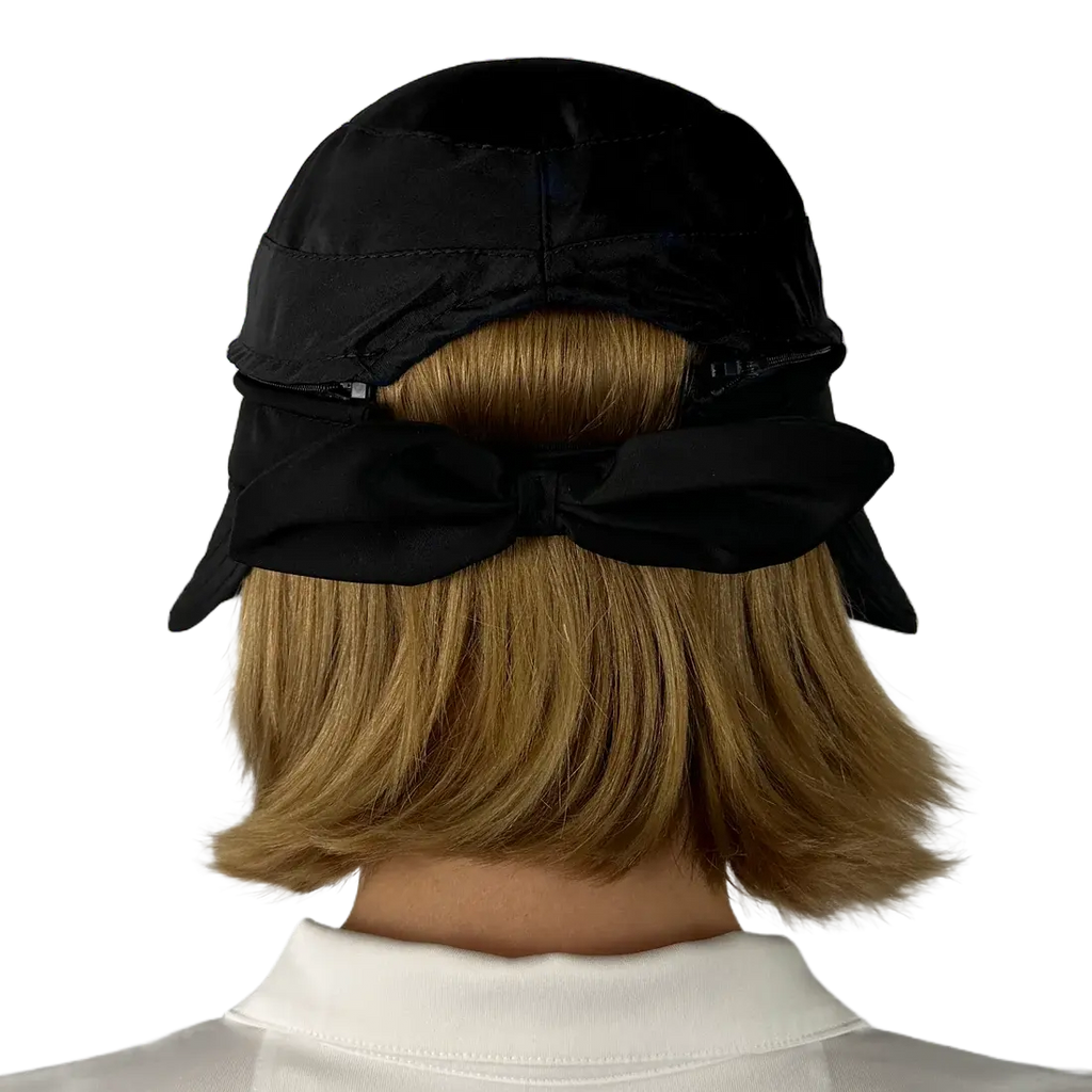 Ladies Convertible Sun Hat Black For the Love of Golf Naples