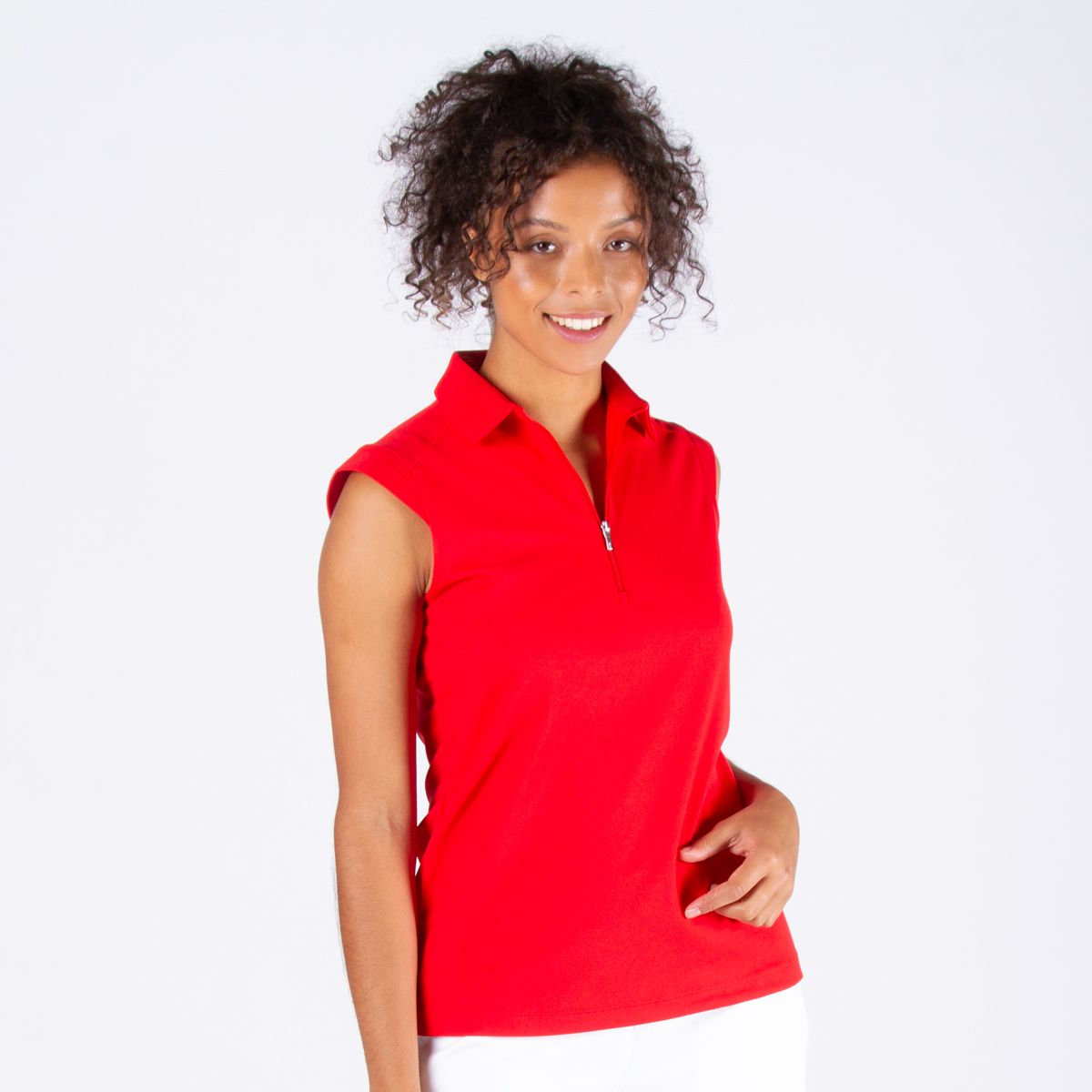 Nivo Sports- Nikki Sleeveless Polo Red (Style#: NI0210101)