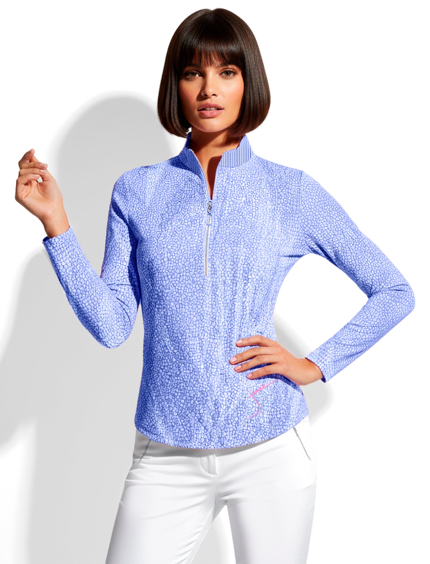 Jamie Sadock Long Sleeve Sunsense Sauvage Top Mikado (Style#: 42157)