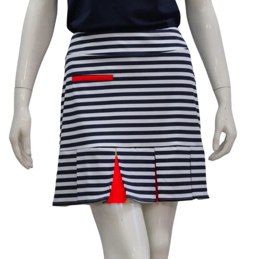 Melly M- Pinehurst Navy/Red Skort Melly M