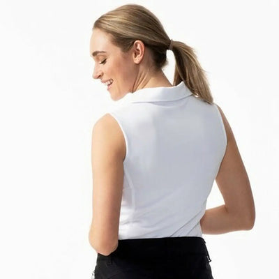 Daily Sports- Macy Sleeveless Polo White (Style#: 001/100/100)