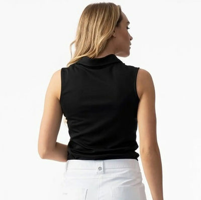 Daily Sports- Macy Sleeveless Polo Black (Style#: 001/100/999)