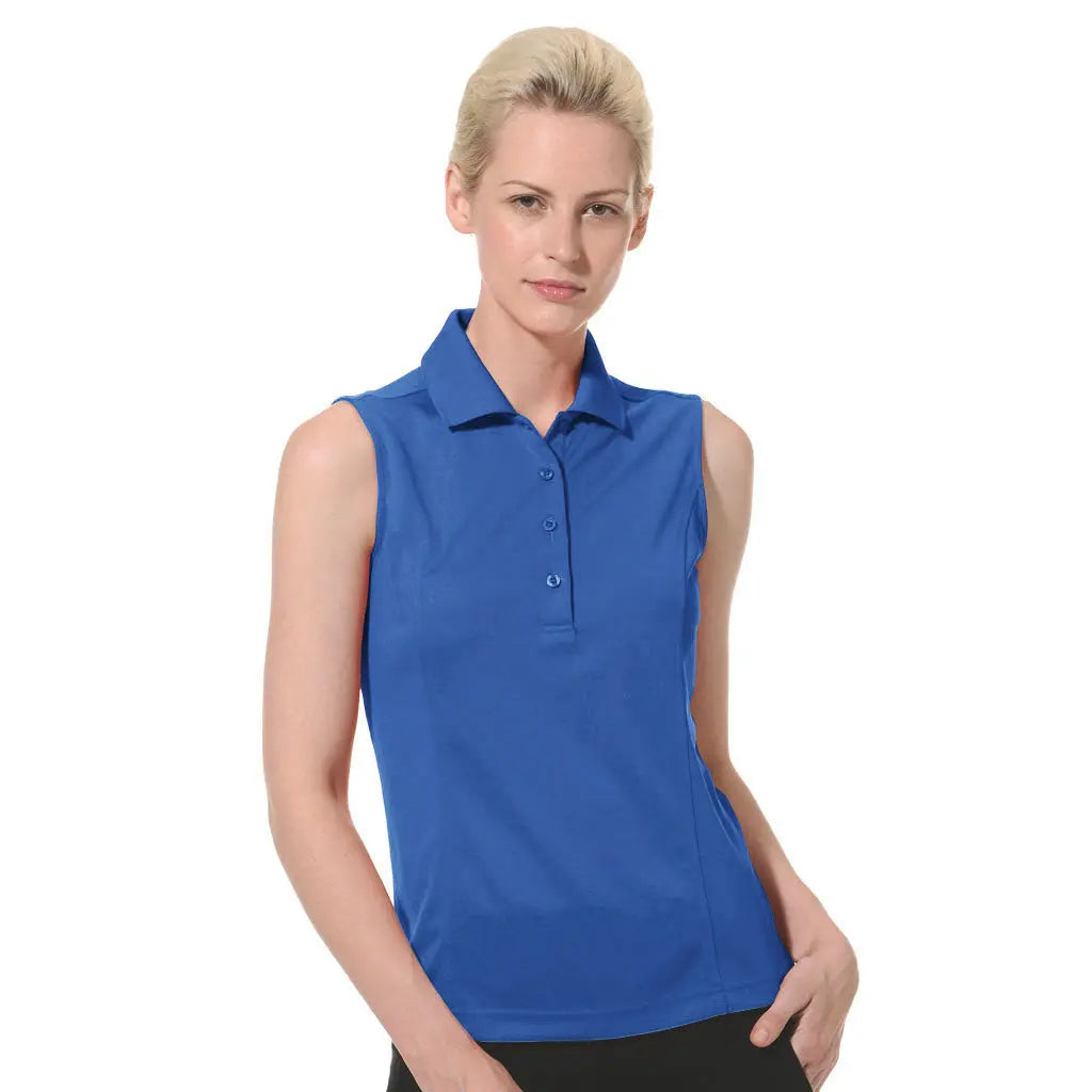 Monterey Club- Sleeveless Pique Polo Rich Blue (Style# 2064) For the Love of Golf Naples