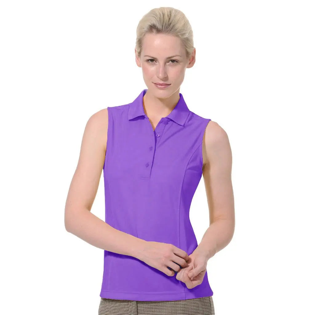 Monterey Club- Sleeveless Pique Polo Royal Lilac (Style# 2064) For the Love of Golf Naples