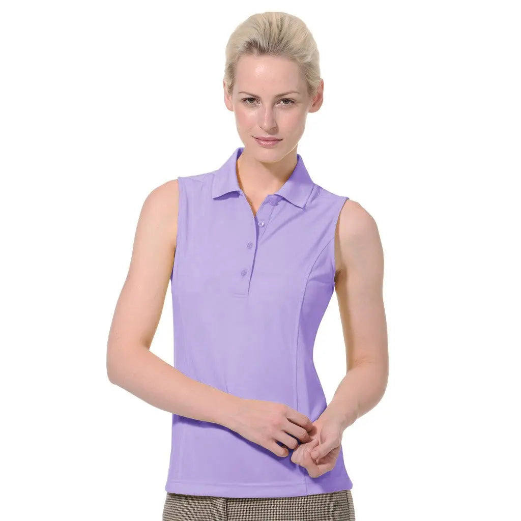 Monterey Club- Sleeveless Pique Polo True Violet (Style# 2064)