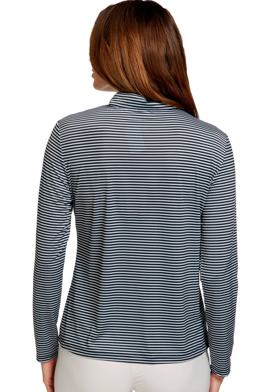 Jamie Sadock- Sunsense Long Sleeve Girl Stripe Print (Style#: 21143)