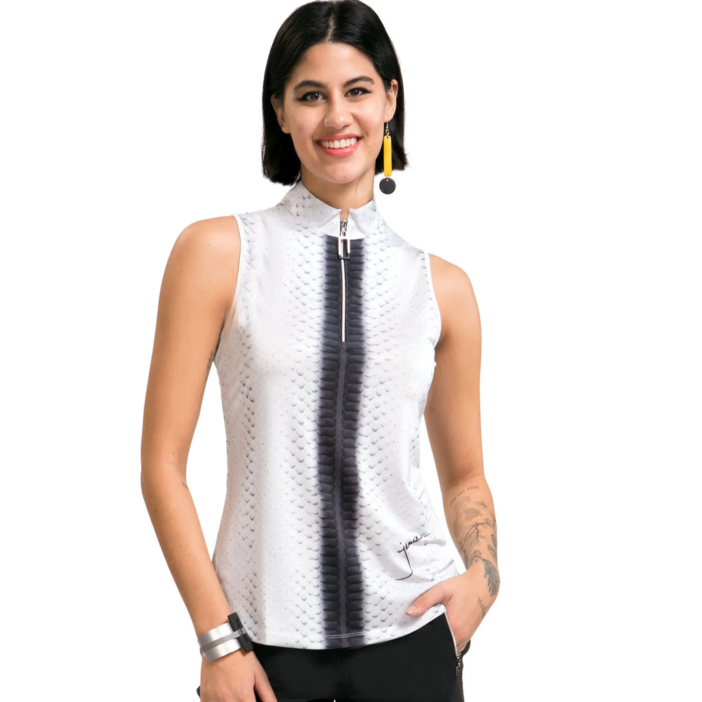Jamie Sadock- Sleeveless Habu Snake Print Top Sugar (Style#: 21229)(Small Only) For the Love of Golf Naples