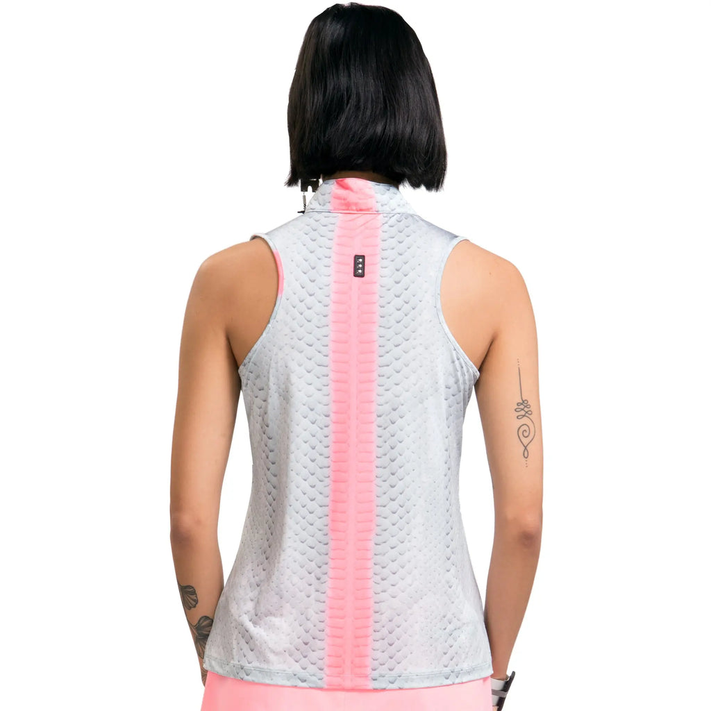 Jamie Sadock- Sleeveless Habu Snake Print Top Mercury (Style#: 21229-831) For the Love of Golf Naples