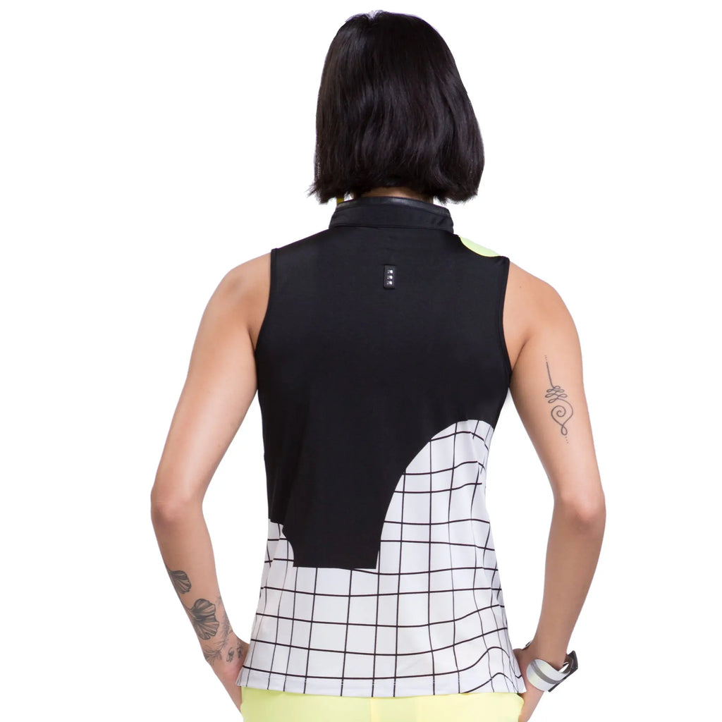 Jamie Sadock- Sleeveless Grid Zest Top (Style#: 21230) For the Love of Golf Naples