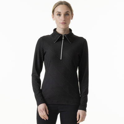 Daily Sports- Long Sleeve Floy Roll Neck Top Black (Style#: 353/119/999)