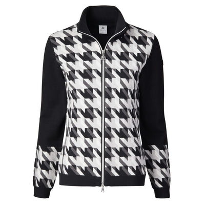 Daily Sports- Simone Houndstooth Black Cardigan Unlined (Style#: 353/530-999)