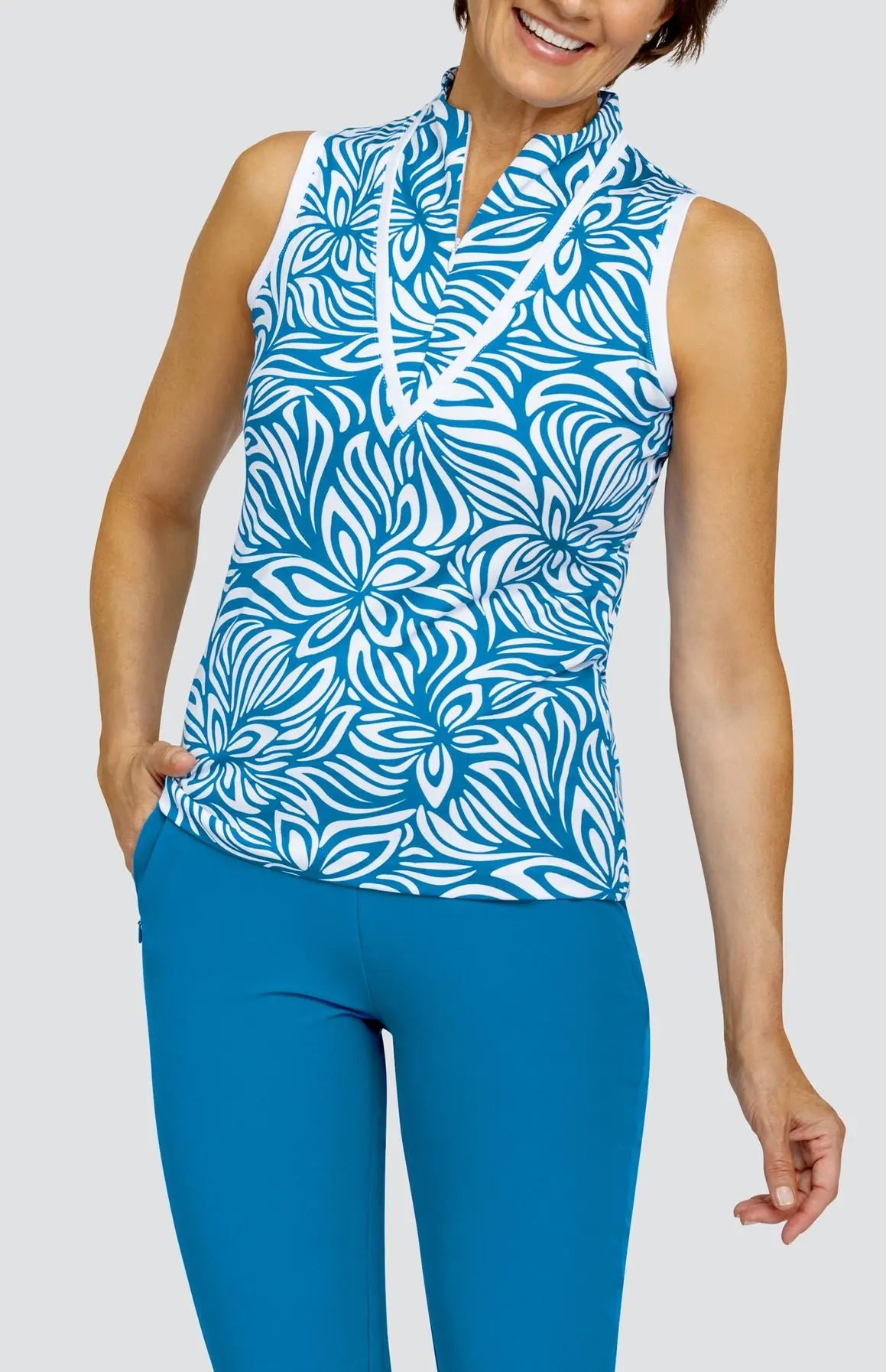 Tail- Sleeveless Shasta Grecian Bloom Top (Style#: GB0021-R154)