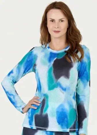 Sofibella- Long Sleeved Sea Island Air Flow Top (Style#: 7013W) For the Love of Golf Naples