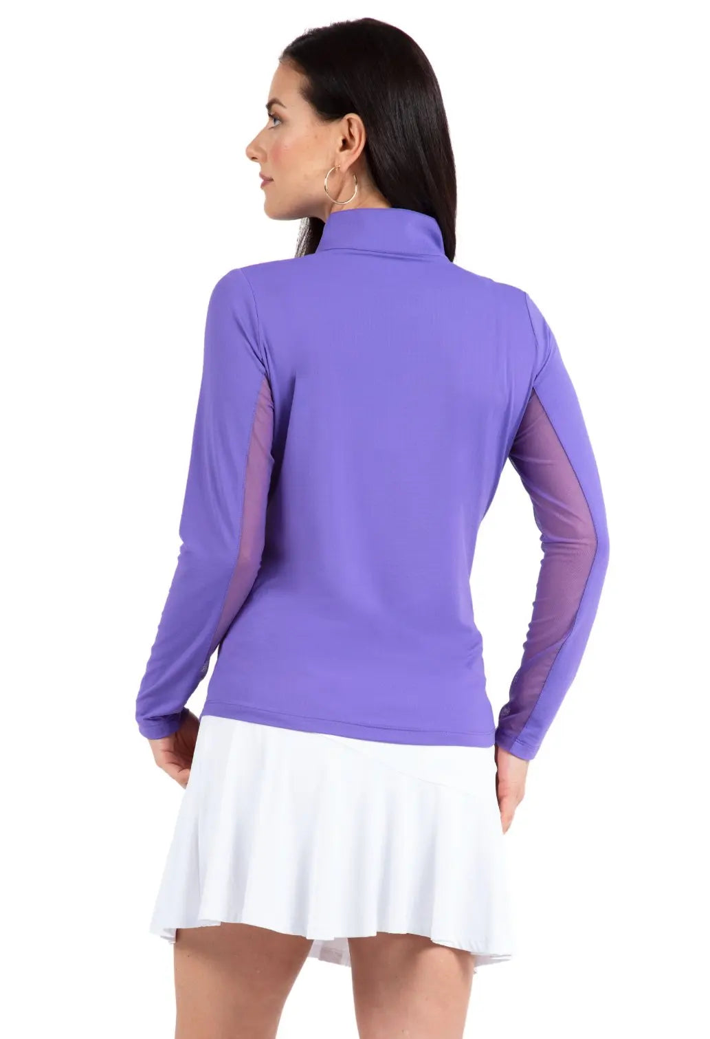 IBKUL- Long Sleeve Zip Mock Plum (Style#: 80000)