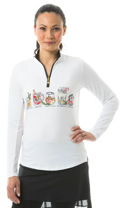 SanSoleil- Long Sleeve Mock "Holiday Spirits" (Style#: 900463)