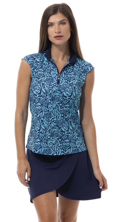 SanSoleil- Sleeveless Solcool Ivory Coast Capri Green Top (Style#: 900471)
