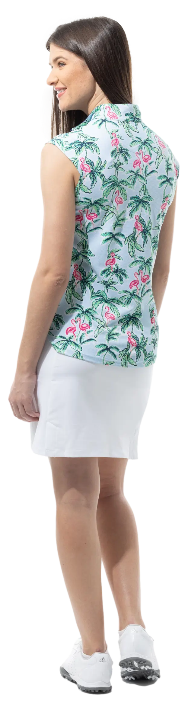 SanSoleil- Sleeveless Soltek Flamingo Palm Top (Style#: 900627P)