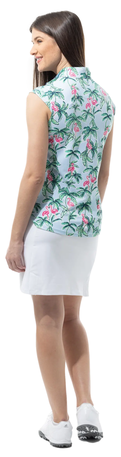 SanSoleil- Sleeveless Soltek Flamingo Palm Top (Style#: 900627P)