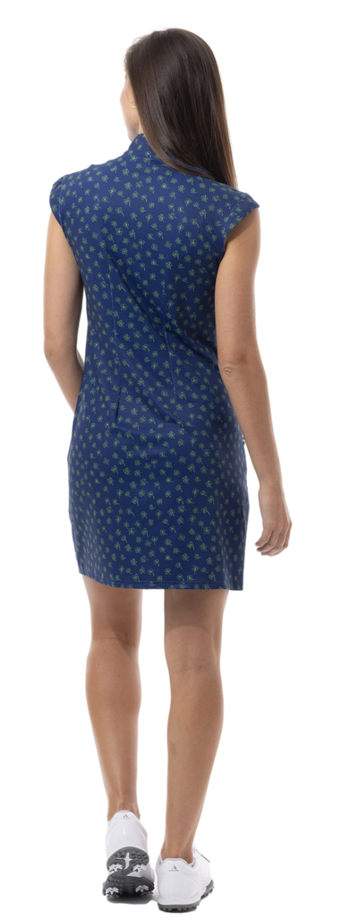 SanSoleil- Sleeveless Solstyle Clover Navy Dress (Style#: 900722C)(Large Only)