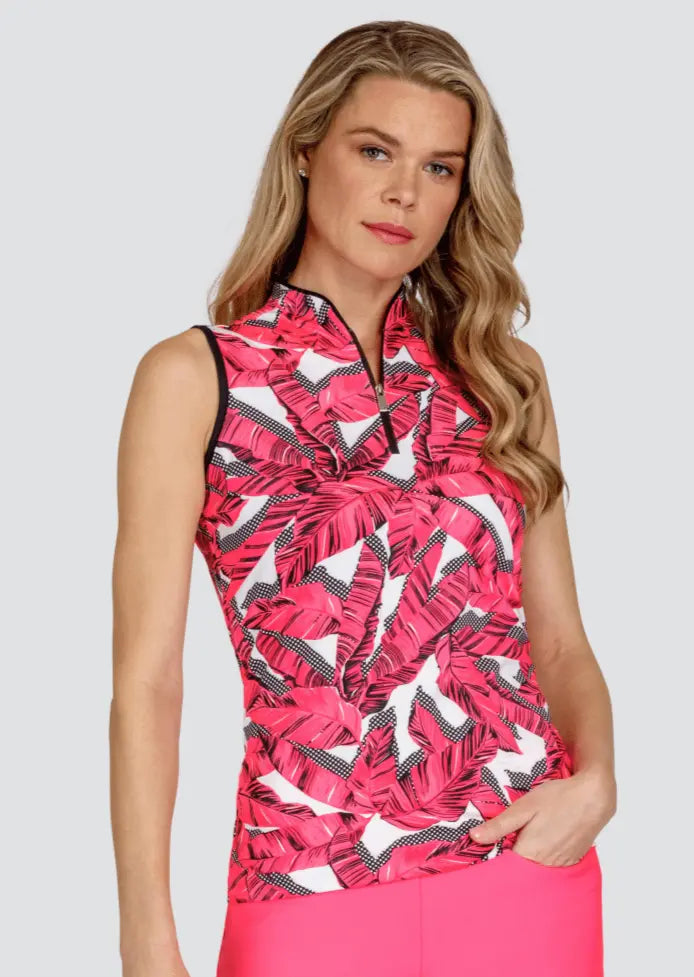 Tail- Sleeveless Leigh Sabal Sunset Zip Funnel Neck Top Style#: GF0882-N972)