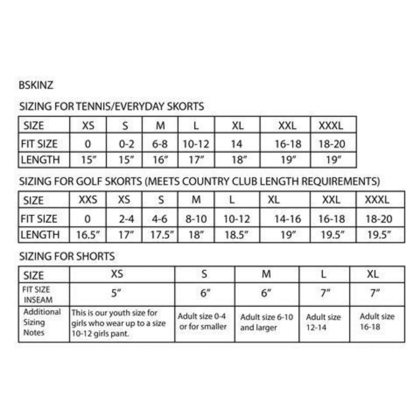 B Skinz- 18" Amelia Skort (XS Only)