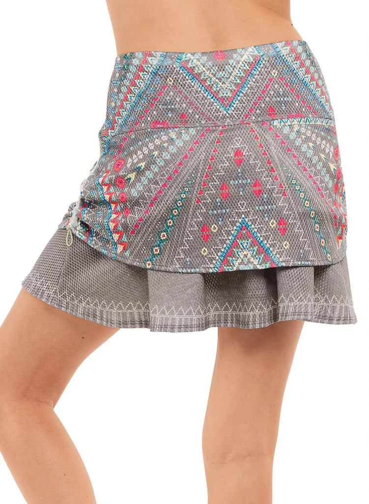 Lucky in Love- Desert Vibes Ruched Skort (Style#: GB144-M27048) [XS Only] For the Love of Golf Naples