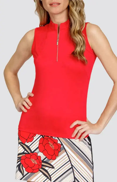 Tail- Sleeveless Braelyn Red Velvet Top [SMALL ONLY]