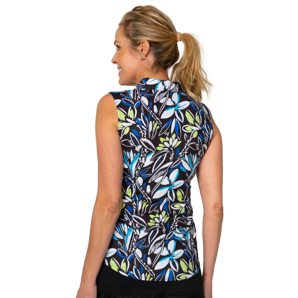 Jofit- Sleeveless Electric Floral Polo (Style#: GT0027-EFL)(X-Small Only) For the Love of Golf Naples