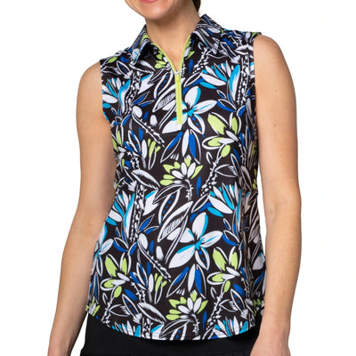 Jofit- Sleeveless Electric Floral Polo (Style#: GT0027-EFL)