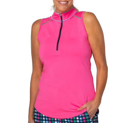 Jofit- Sleeveless Cutaway Tipsy Top Candy Pink (Style#: GT0069-CDY)