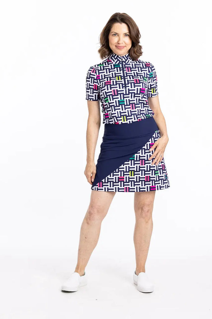 Kinona- Short Sleeve "Keep it Covered" Maze for Days Top (Style#: RS-18-171-30-938)(X- Small Only) For the Love of Golf Naples