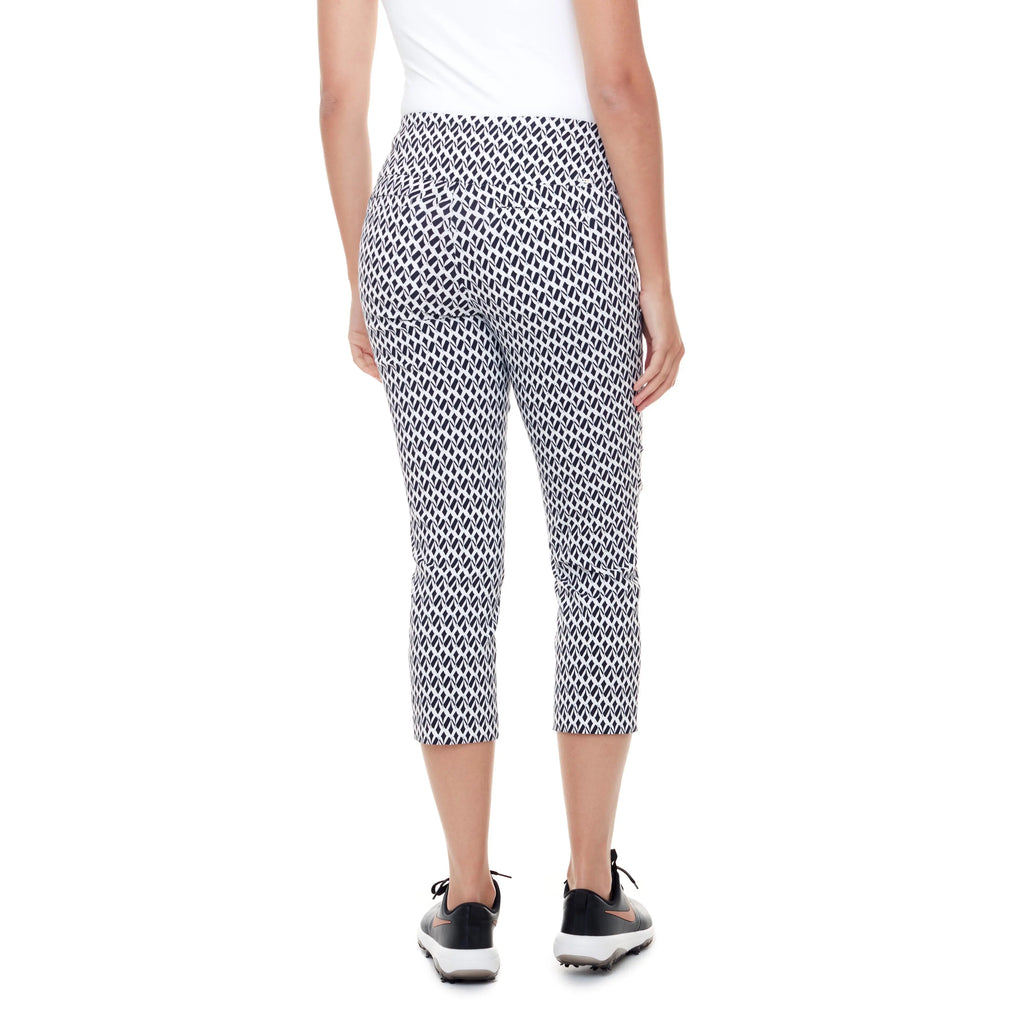 Swing Control- Abstract Diamond Print Masters Crop Pant (Style#: M3076)(Size 10 Only) For the Love of Golf Naples