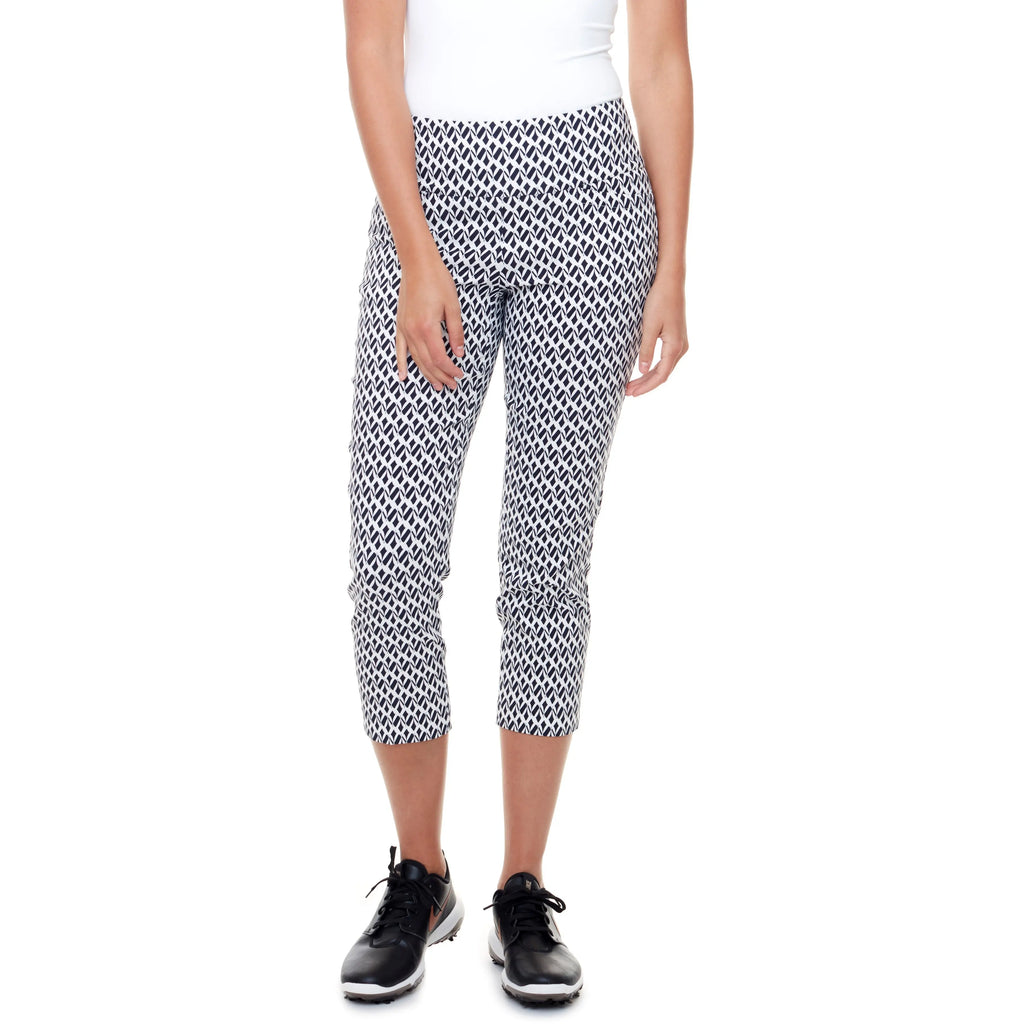 Swing Control- Abstract Diamond Print Masters Crop Pant (Style#: M3076)(Size 10 Only) For the Love of Golf Naples