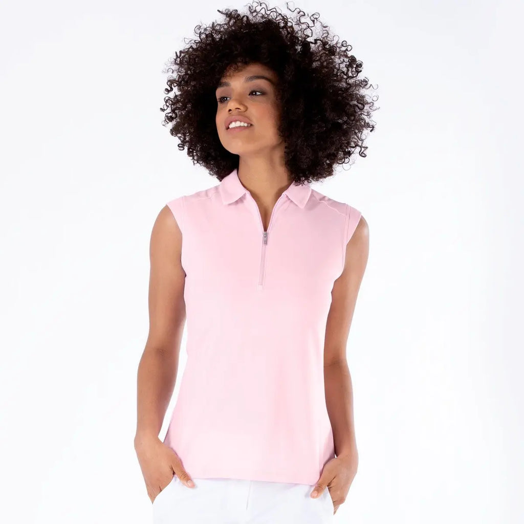 Nivo Sports- Nikki Sleeveless Polo Quiet Pink (Style#: N10210101)(X-Large Only) Nivo Sports