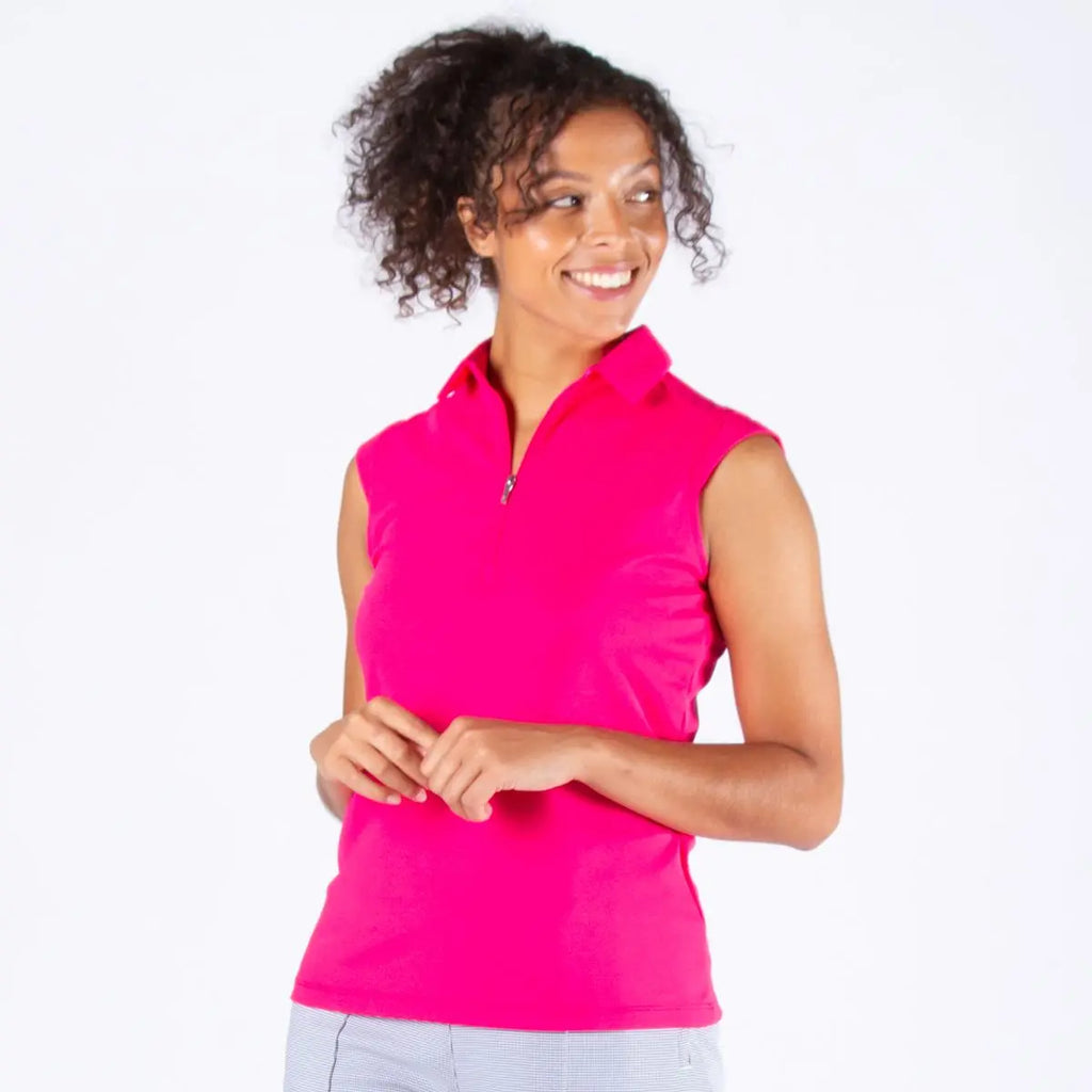 Nivo Sports- Nikki Sleeveless Polo Berry Punch (Style#: N10210101)(X-Small Only) Nivo Sports