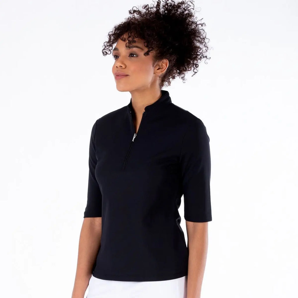 Nivo Sports- Noa Elbow Sleeve Polo Black (Style#: N10210103) Nivo Sports