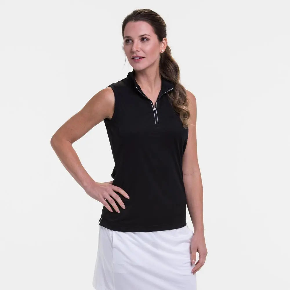 EPNY- Sleeveless Polo Black (Style#: NS5111X) For the Love of Golf Naples