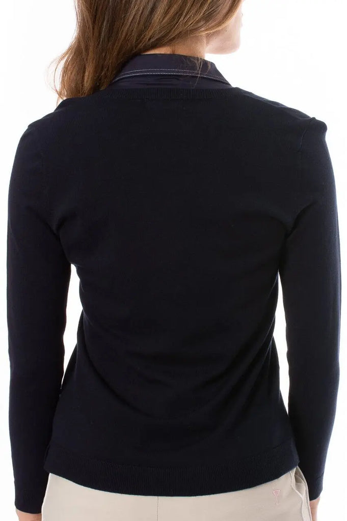 Golftini- Long Sleeved VNeck Sweater Navy (Style#: SW) Golftini