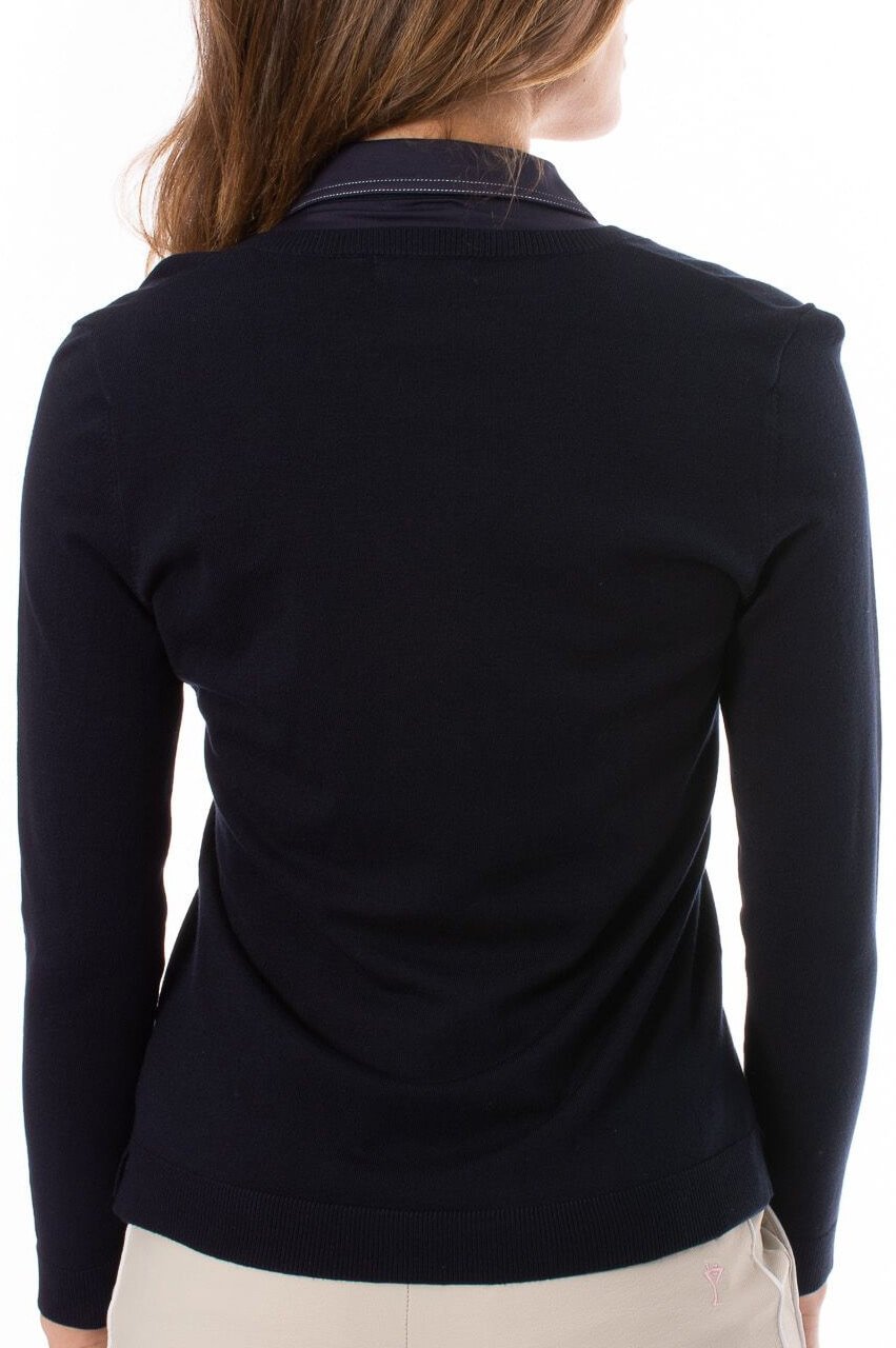 Golftini- Long Sleeved VNeck Sweater Navy (Style#: SW)