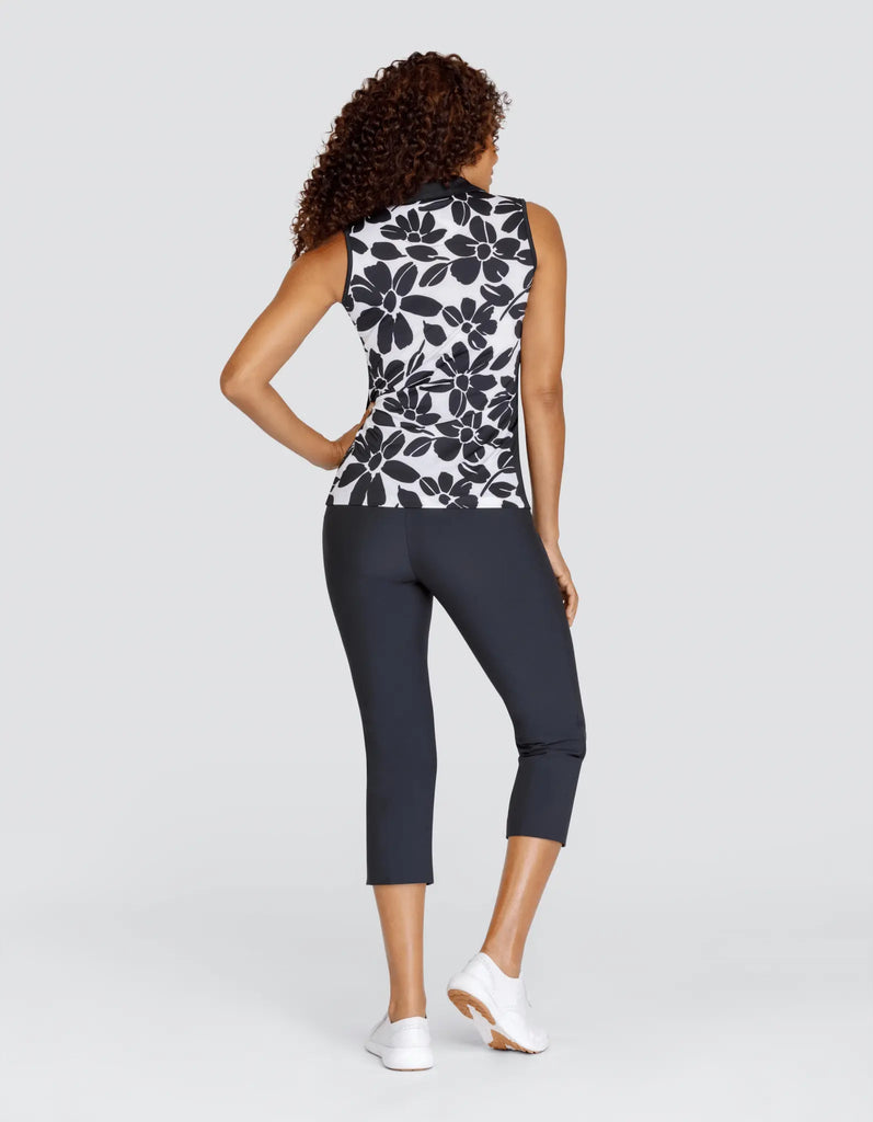 Tail- Sleeveless Floret Ink Floral Johnny Collared Top (Style#: GR0802-M932) For the Love of Golf Naples