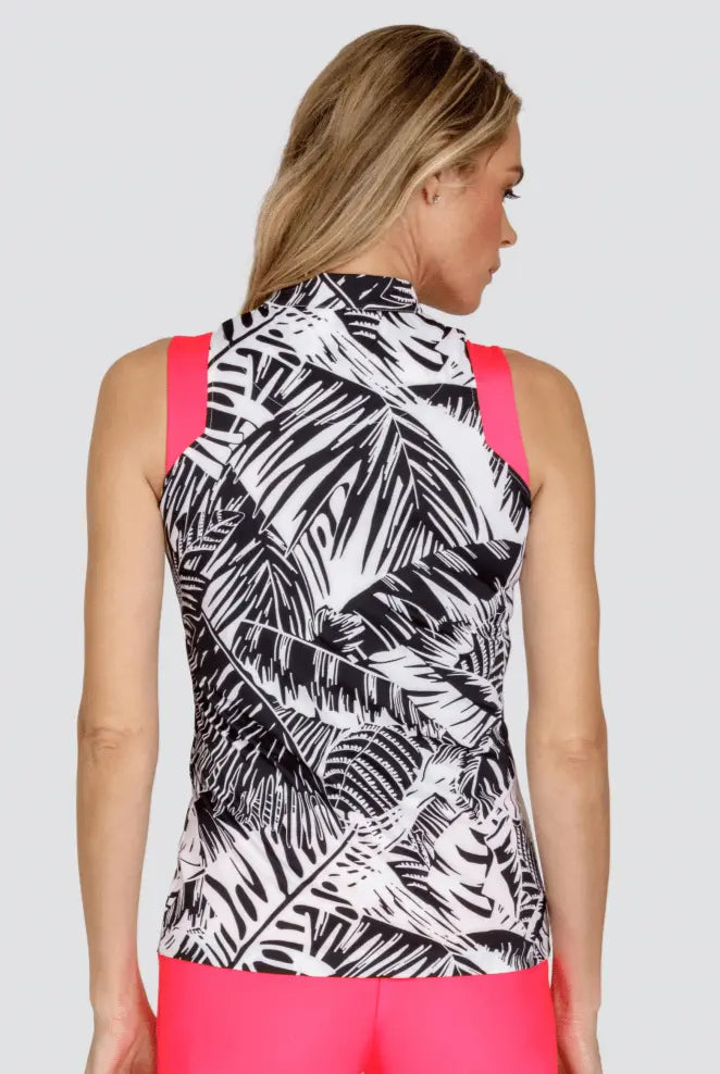 Tail- Sleeveless Patti Chalet Palms Zip Mock (Style#: GF1966-N812) For the Love of Golf Naples
