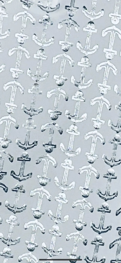 SanSoleil- Sleeveless Mock "Anchors Away" White/Silver (Style#: 900321) For the Love of Golf Naples