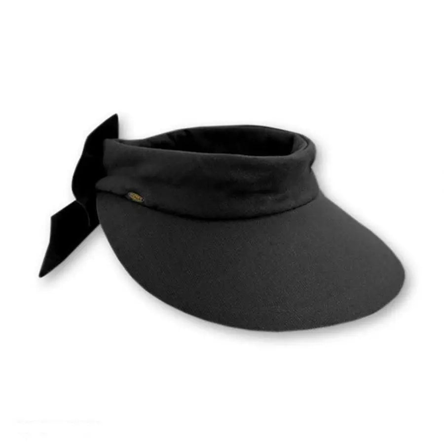 Scala- Adjustable BackBow Black Visor (Style#: V25)
